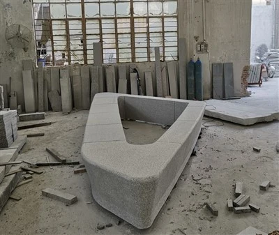 Sou entènèt jwèt Granite Stone Garden Bench